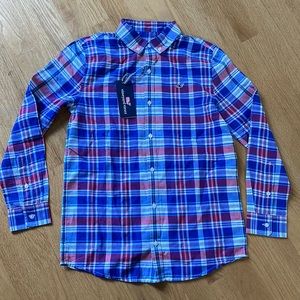 Vineyard Vines Boys Plaid Madras Shirt Size Medium